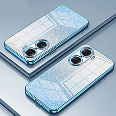 Custodia Silicone Trasparente Ultra Sottile Cover Morbida SY2 per Huawei Honor 60 Pro 5G Blu