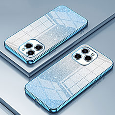 Custodia Silicone Trasparente Ultra Sottile Cover Morbida SY2 per Huawei Honor 60 SE 5G Blu