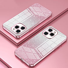 Custodia Silicone Trasparente Ultra Sottile Cover Morbida SY2 per Huawei Honor 60 SE 5G Oro Rosa