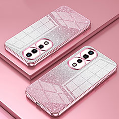 Custodia Silicone Trasparente Ultra Sottile Cover Morbida SY2 per Huawei Honor 70 Pro 5G Oro Rosa