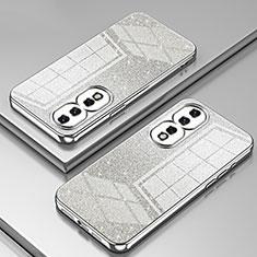 Custodia Silicone Trasparente Ultra Sottile Cover Morbida SY2 per Huawei Honor 80 Pro 5G Argento