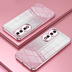 Custodia Silicone Trasparente Ultra Sottile Cover Morbida SY2 per Huawei Honor 80 Pro 5G Oro Rosa