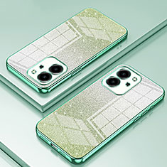 Custodia Silicone Trasparente Ultra Sottile Cover Morbida SY2 per Huawei Honor 80 SE 5G Verde
