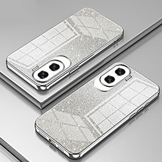 Custodia Silicone Trasparente Ultra Sottile Cover Morbida SY2 per Huawei Honor 90 Lite 5G Argento