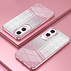 Custodia Silicone Trasparente Ultra Sottile Cover Morbida SY2 per Huawei Honor 90 Lite 5G Oro Rosa