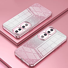 Custodia Silicone Trasparente Ultra Sottile Cover Morbida SY2 per Huawei Honor 90 Pro 5G Oro Rosa