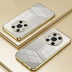 Custodia Silicone Trasparente Ultra Sottile Cover Morbida SY2 per Huawei Honor Magic3 5G Oro