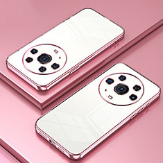 Custodia Silicone Trasparente Ultra Sottile Cover Morbida SY2 per Huawei Honor Magic3 Pro 5G Oro Rosa