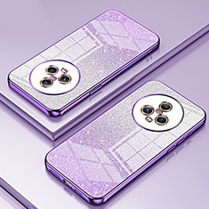 Custodia Silicone Trasparente Ultra Sottile Cover Morbida SY2 per Huawei Honor Magic5 5G Viola