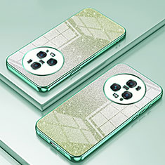 Custodia Silicone Trasparente Ultra Sottile Cover Morbida SY2 per Huawei Honor Magic5 Pro 5G Verde