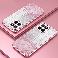 Custodia Silicone Trasparente Ultra Sottile Cover Morbida SY2 per Huawei Honor X6a Oro Rosa