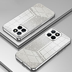 Custodia Silicone Trasparente Ultra Sottile Cover Morbida SY2 per Huawei Honor X8 5G Argento
