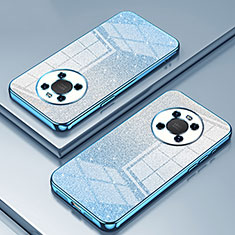 Custodia Silicone Trasparente Ultra Sottile Cover Morbida SY2 per Huawei Mate 40 Blu