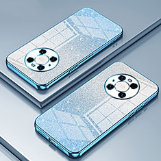 Custodia Silicone Trasparente Ultra Sottile Cover Morbida SY2 per Huawei Mate 40 Pro Blu