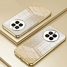 Custodia Silicone Trasparente Ultra Sottile Cover Morbida SY2 per Huawei Mate 50 Oro
