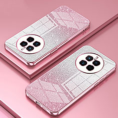 Custodia Silicone Trasparente Ultra Sottile Cover Morbida SY2 per Huawei Mate 50 Oro Rosa