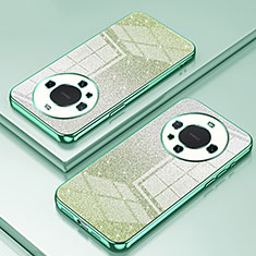 Custodia Silicone Trasparente Ultra Sottile Cover Morbida SY2 per Huawei Mate 60 Pro+ Plus Verde