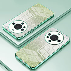 Custodia Silicone Trasparente Ultra Sottile Cover Morbida SY2 per Huawei Mate 60 Verde