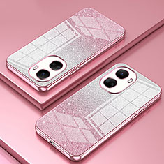 Custodia Silicone Trasparente Ultra Sottile Cover Morbida SY2 per Huawei Nova 10 SE Oro Rosa