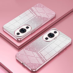 Custodia Silicone Trasparente Ultra Sottile Cover Morbida SY2 per Huawei Nova 11 Pro Oro Rosa