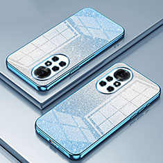 Custodia Silicone Trasparente Ultra Sottile Cover Morbida SY2 per Huawei Nova 8 Pro 5G Blu