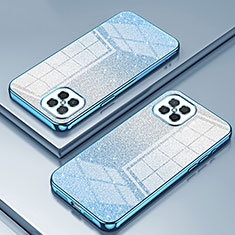 Custodia Silicone Trasparente Ultra Sottile Cover Morbida SY2 per Huawei Nova 8 SE 4G Blu