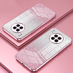 Custodia Silicone Trasparente Ultra Sottile Cover Morbida SY2 per Huawei Nova 8i Oro Rosa