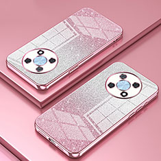 Custodia Silicone Trasparente Ultra Sottile Cover Morbida SY2 per Huawei Nova Y90 Oro Rosa