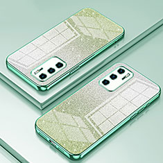 Custodia Silicone Trasparente Ultra Sottile Cover Morbida SY2 per Huawei P40 Verde