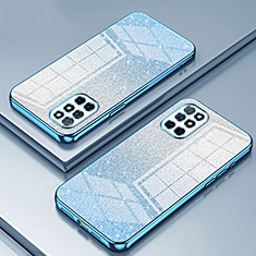 Custodia Silicone Trasparente Ultra Sottile Cover Morbida SY2 per OnePlus 8T 5G Blu