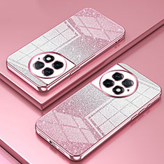 Custodia Silicone Trasparente Ultra Sottile Cover Morbida SY2 per OnePlus Ace 2 Pro 5G Oro Rosa