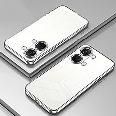 Custodia Silicone Trasparente Ultra Sottile Cover Morbida SY2 per OnePlus Ace 2V 5G Argento