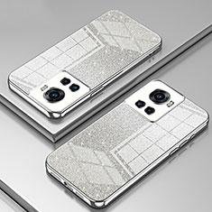 Custodia Silicone Trasparente Ultra Sottile Cover Morbida SY2 per OnePlus Ace 5G Argento