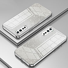 Custodia Silicone Trasparente Ultra Sottile Cover Morbida SY2 per OnePlus Nord Argento