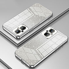 Custodia Silicone Trasparente Ultra Sottile Cover Morbida SY2 per OnePlus Nord N20 5G Argento