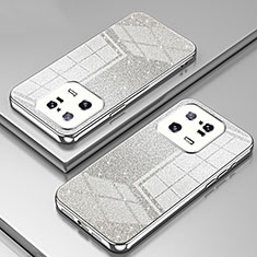 Custodia Silicone Trasparente Ultra Sottile Cover Morbida SY2 per Xiaomi Mi 13 Pro 5G Argento