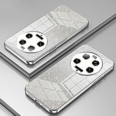Custodia Silicone Trasparente Ultra Sottile Cover Morbida SY2 per Xiaomi Mi 13 Ultra 5G Argento