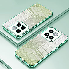 Custodia Silicone Trasparente Ultra Sottile Cover Morbida SY2 per Xiaomi Mi 14 5G Verde