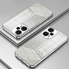Custodia Silicone Trasparente Ultra Sottile Cover Morbida SY2 per Xiaomi Poco F5 5G Argento