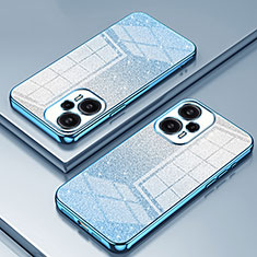 Custodia Silicone Trasparente Ultra Sottile Cover Morbida SY2 per Xiaomi Poco F5 5G Blu