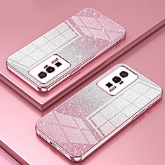 Custodia Silicone Trasparente Ultra Sottile Cover Morbida SY2 per Xiaomi Redmi K60 Pro 5G Oro Rosa