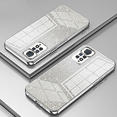 Custodia Silicone Trasparente Ultra Sottile Cover Morbida SY2 per Xiaomi Redmi Note 11 Pro 4G Argento
