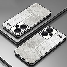 Custodia Silicone Trasparente Ultra Sottile Cover Morbida SY2 per Xiaomi Redmi Note 13 Pro+ Plus 5G Nero