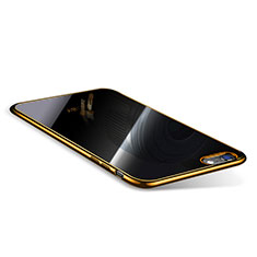 Custodia Silicone Trasparente Ultra Sottile Cover Morbida T08 per Apple iPhone 6 Plus Oro