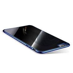 Custodia Silicone Trasparente Ultra Sottile Cover Morbida T08 per Apple iPhone 6S Plus Blu