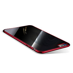 Custodia Silicone Trasparente Ultra Sottile Cover Morbida T08 per Apple iPhone 6S Plus Rosso