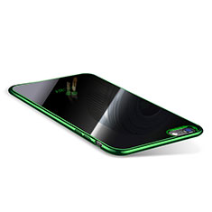 Custodia Silicone Trasparente Ultra Sottile Cover Morbida T08 per Apple iPhone 6S Plus Verde