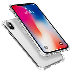 Custodia Silicone Trasparente Ultra Sottile Cover Morbida U01 per Apple iPhone Xs Max Chiaro