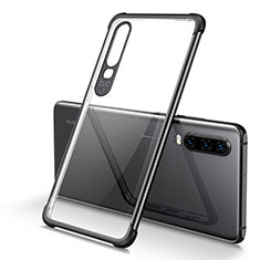 Custodia Silicone Trasparente Ultra Sottile Cover Morbida U01 per Huawei P30 Nero