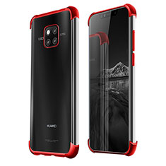 Custodia Silicone Trasparente Ultra Sottile Cover Morbida U03 per Huawei Mate 20 Pro Rosso